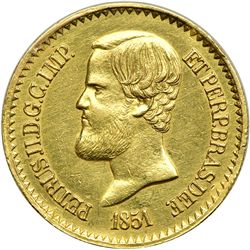 Brazil. 20,000 Reis, 1851. EF