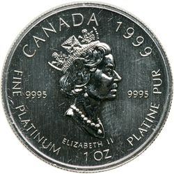 Canada. Platinum Polar Bear Set: 50, 20, 10, 5 and 1 Dollar, 1999. UNC