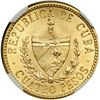 Image 2 : Cuba. 4 Pesos, 1916. NGC MS63
