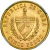 Image 2 : Cuba. 5 Pesos, 1916. NGC MS62