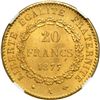 Image 2 : France. 20 Francs, 1877-A. NGC MS63