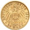 Image 2 : German States - Wurttemberg. 20 Marks, 1894-F. VF