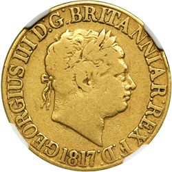 Great Britain. Sovereign, 1817. NGC F12