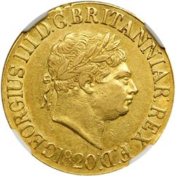 Great Britain. Sovereign, 1820. NGC AU