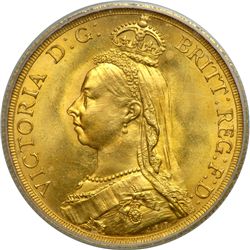 Great Britain. 2 Pounds, 1887. PCGS MS65