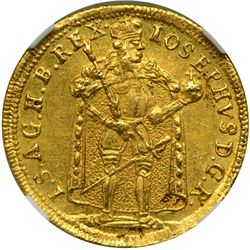 Transylvania. Ducat, 1711-IFK. NGC AU58
