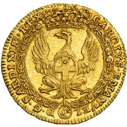 Italian States - Sardinia. Zecchino, 1744. NGC AU58