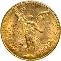 Mexico. 50 Pesos, 1929. PCGS MS62