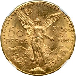 Mexico. 50 Pesos, 1945. NGC MS64
