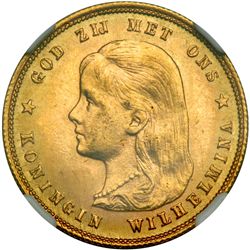 Netherlands. 10 Gulden, 1897. NGC MS65