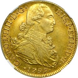 Peru. 8 Escudos, 1797-JI (Lima). NGC AU55