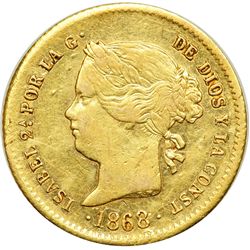 Philippines. 2 Peso, 1868. EF