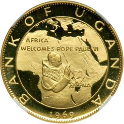 Uganda. 100 Shillings, 1969. NGC PF68