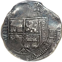 1017- Colombia. 8 Reales, 1657 NoR-P.oRS (Santa Fe de B