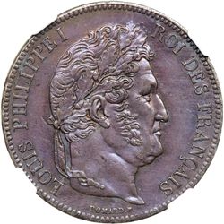 France. 5 Francs, 1834-A. NGC AU