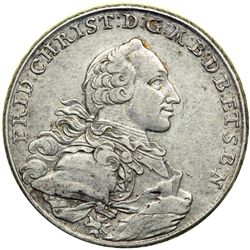 German States - Brandenburg-Bayreuth. Taler, 1766-ES. VF