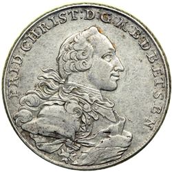 German States - Brandenburg-Bayreuth. Taler, 1766-ES. VF