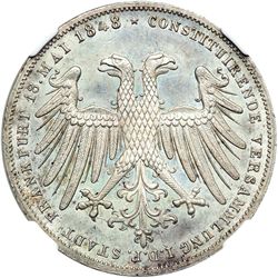 German States - Frankfurt am Main. 2 Gulden, 1848. NGC MS62