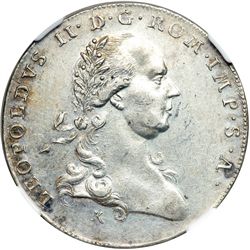 German States - Regensburg. 1/2 Taler, 1791-GCB/K. NGC AU55