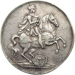 German States - Saxony. Vicariat Taler, 1711-ILH. VF