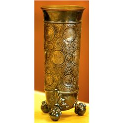 Germany. Bronze and Silver Coin Vase, (Circa 1900). VF