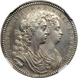 Great Britain. Coronation Medal, 1689. NGC UNC