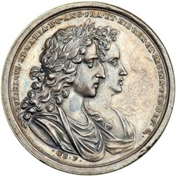 Great Britain. Coronation Medal, 1689. NGC AU55