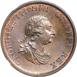 Great Britain. 1/2 Penny, 1799. NGC MS65