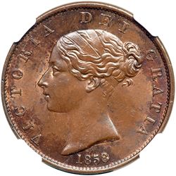 Great Britain. 1/2 Penny, 1858. NGC MS64