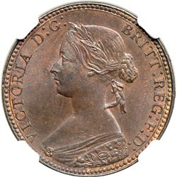 Great Britain. Halfpenny, 1860. NGC MS65