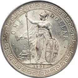 Great Britain. Trade Dollar, 1901-C. PCGS MS63