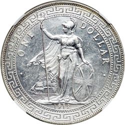 Great Britain. Trade Dollar, 1912-B. NGC UNC