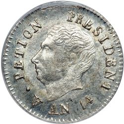 Haiti. 25 Centimes, AN 14 (1817). PCGS MS63