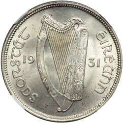 Ireland. 1/2 Crown, 1931. NGC MS63