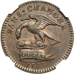 Isle of Man. 1/2 Penny, 1733. NGC MS63