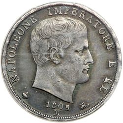 Italian States - Kingdom of Italy. 2 Lire, 1809-M. PCGS AU50