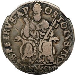 Italian States - Papal/Roman States. Testone, 1557 (Ancona). NGC VG10