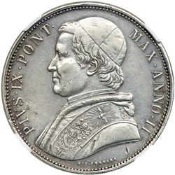 Italian States - Papal/Roman States. Scudo, 1847-R. NGC EF