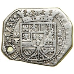 Mexico. Cob 8 Reales, 1733-Mo MF. F-VF