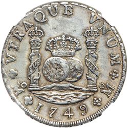 Mexico. 8 Reales, 1749-Mo MF. NGC EF