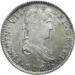 Mexico. 8 Reales, 1821-Zs RG. EF-AU