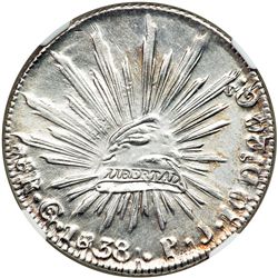 Mexico. 8 Reales, 1838-Go PJ. NGC UNC