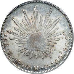 Mexico. 8 Reales, 1844-Mo MF. PCGS MS62