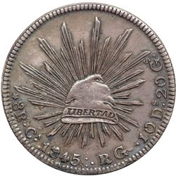 Mexico. 8 Reales, 1845-Ca RG. VF