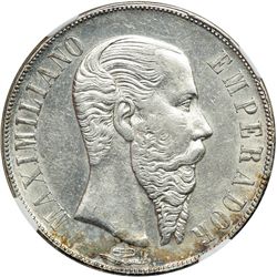 Mexico. Peso, 1866-Mo. NGC AU55