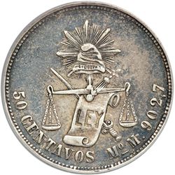 Mexico. 50 Centavos, 1872-Mo M. PCGS EF40