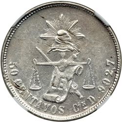 Mexico. 50 Centavos, 1878-Cn D. NGC AU