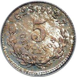 Mexico. 5 Centavos, 1881-Go S. PCGS MS65