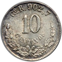 Mexico. 10 Centavos, 1885-Go R. PCGS MS64