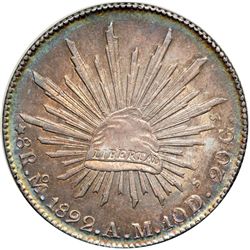 Mexico. 8 Reales, 1892-Mo AM. AU-UNC